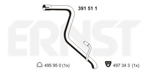 Racord evacuare MERCEDES SPRINTER 3,5-t platou / sasiu (906) (2006 - 2016) ERNST 391511 piesa NOUA