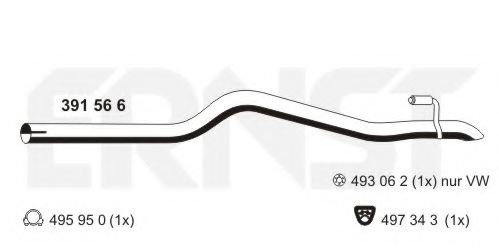 Racord evacuare MERCEDES SPRINTER 3-t caroserie (906) (2006 - 2016) ERNST 391566 piesa NOUA