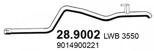 Racord evacuare MERCEDES SPRINTER 3-t caroserie (903) (1995 - 2006) ASSO 28.9002 piesa NOUA