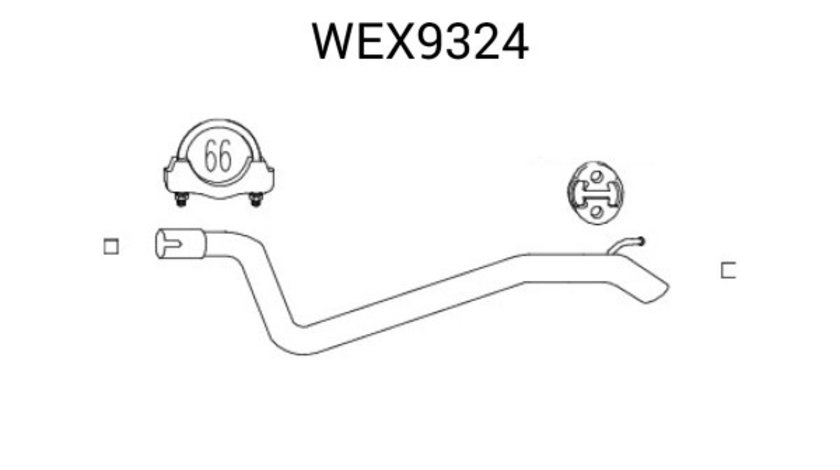 Racord evacuare MERCEDES VITO / MIXTO caroserie (W639) (2003 - 2016) QWP WEX9324 piesa NOUA