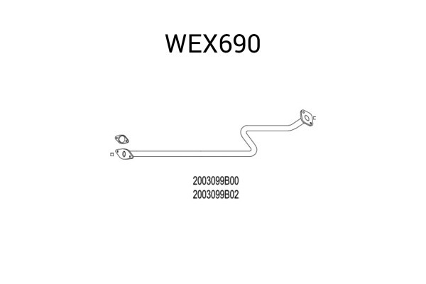 Racord evacuare NISSAN MICRA II (K11) (1992 - 2003) QWP WEX690 piesa NOUA