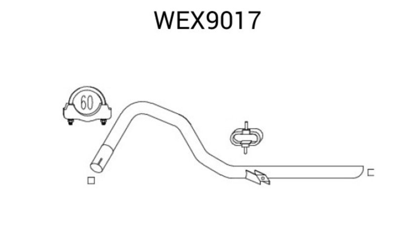 Racord evacuare NISSAN TERRANO II (R20) (1992 - 2007) QWP WEX9017 piesa NOUA