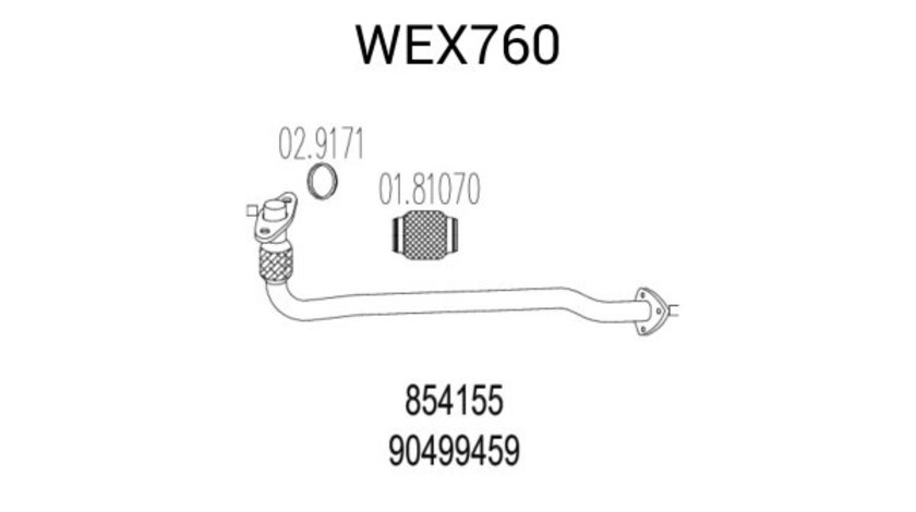 Racord evacuare OPEL ASTRA F Combi (51, 52) (1991 - 1998) QWP WEX760 piesa NOUA