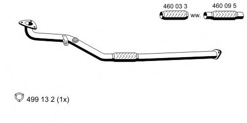 Racord evacuare OPEL VECTRA B (36) (1995 - 2002) ERNST 043519 piesa NOUA