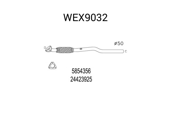 Racord evacuare OPEL ZAFIRA A (F75) (1999 - 2005) QWP WEX9032 piesa NOUA