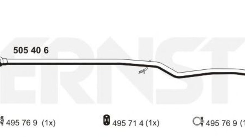 Racord evacuare PEUGEOT 206 Hatchback (2A/C) (1998 - 2016) ERNST 505406 piesa NOUA