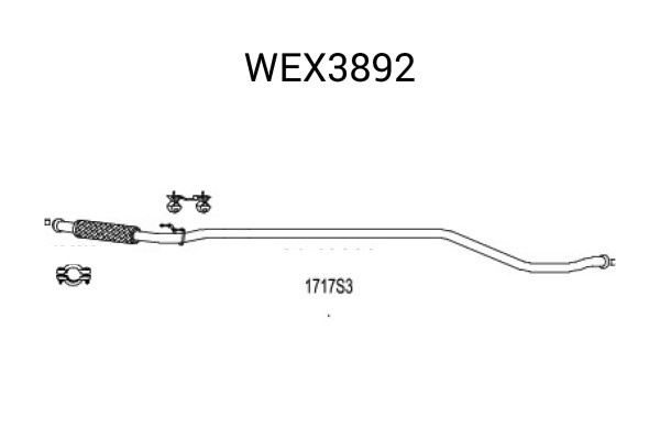 Racord evacuare PEUGEOT 206 Hatchback (2A/C) (1998 - 2016) QWP WEX3892 piesa NOUA
