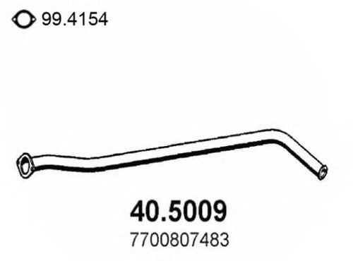 Racord evacuare RENAULT CLIO I (B/C57, 5/357) (1990 - 1998) ASSO 40.5009 piesa NOUA