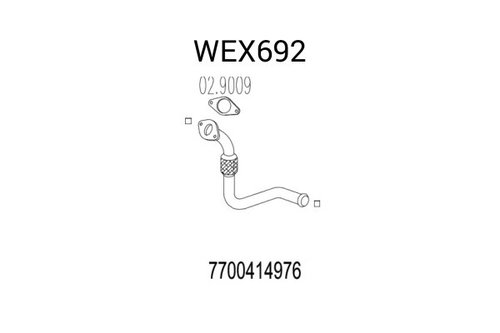 Racord evacuare RENAULT KANGOO Express (FC0/1) (1997 - 2007) QWP WEX692 piesa NOUA