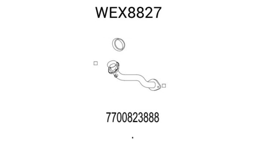 Racord evacuare RENAULT LAGUNA I (B56, 556) (1993 - 2001) QWP WEX8827 piesa NOUA