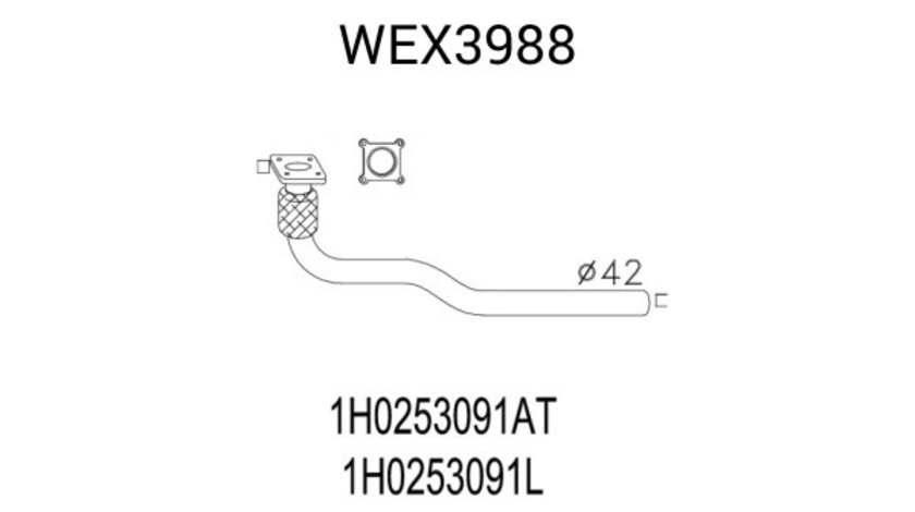 Racord evacuare SEAT CORDOBA (6K1, 6K2) (1993 - 1999) QWP WEX3988 piesa NOUA