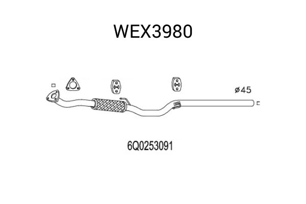 Racord evacuare SEAT IBIZA IV (6L1) (2002 - 2009) QWP WEX3980 piesa NOUA