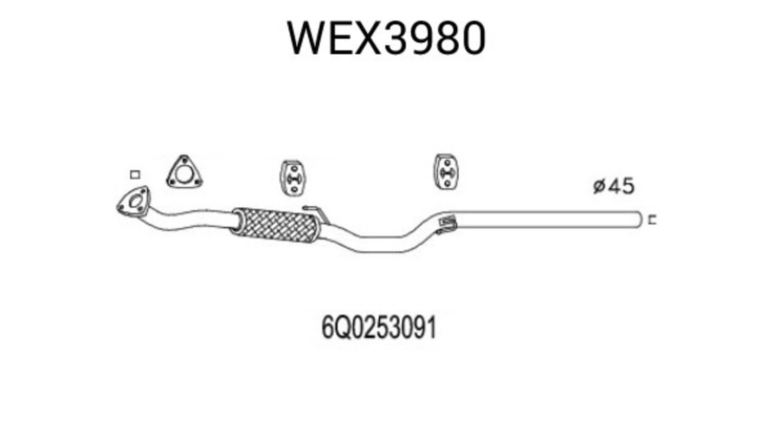 Racord evacuare SEAT IBIZA IV (6L1) (2002 - 2009) QWP WEX3980 piesa NOUA