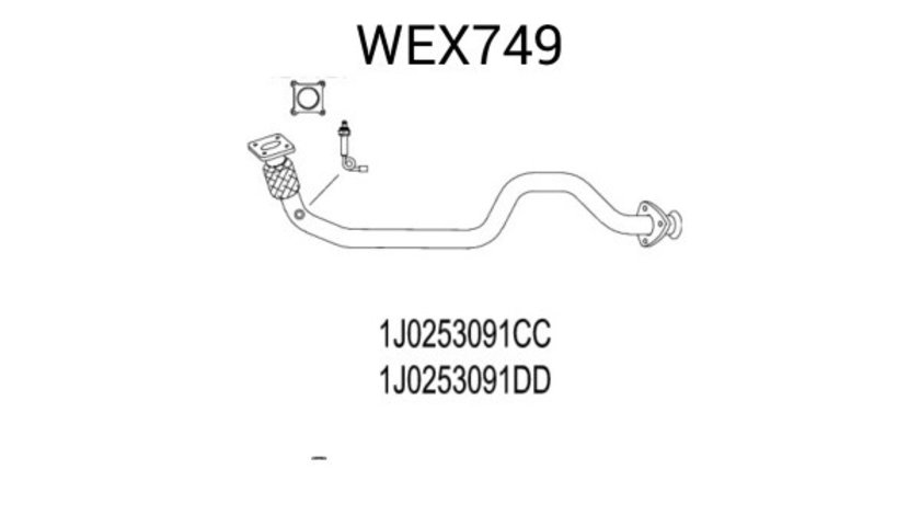 Racord evacuare SEAT LEON (1M1) (1999 - 2006) QWP WEX749 piesa NOUA