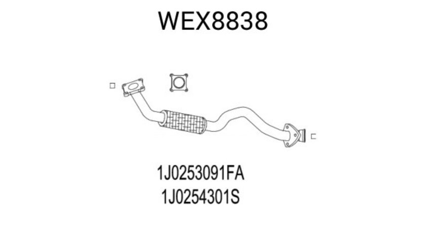 Racord evacuare SEAT LEON (1M1) (1999 - 2006) QWP WEX8838 piesa NOUA