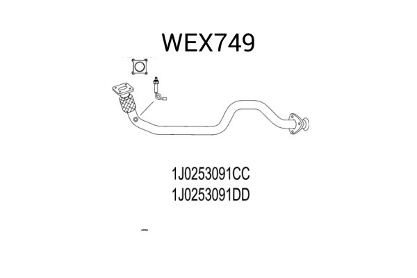 Racord evacuare SEAT TOLEDO II (1M2) (1998 - 2006) QWP WEX749 piesa NOUA
