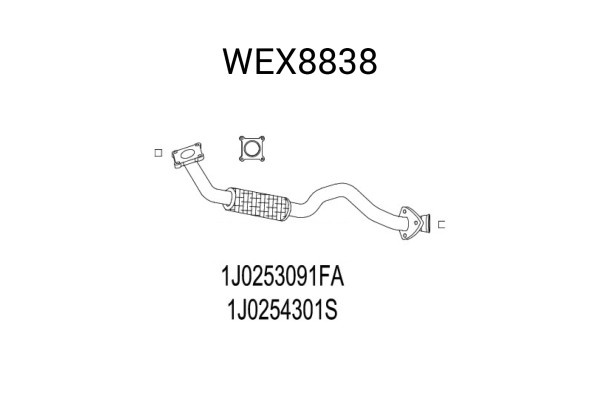 Racord evacuare SEAT TOLEDO II (1M2) (1998 - 2006) QWP WEX8838 piesa NOUA