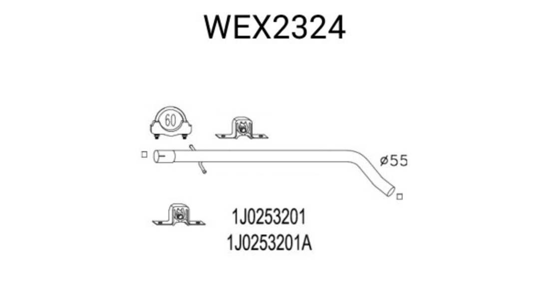 Racord evacuare SEAT TOLEDO II (1M2) (1998 - 2006) QWP WEX2324 piesa NOUA