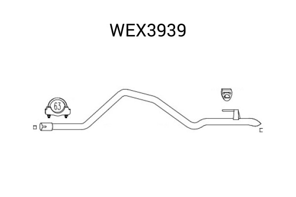 Racord evacuare VW LT II bus (2DB, 2DE, 2DK) (1996 - 2006) QWP WEX3939 piesa NOUA