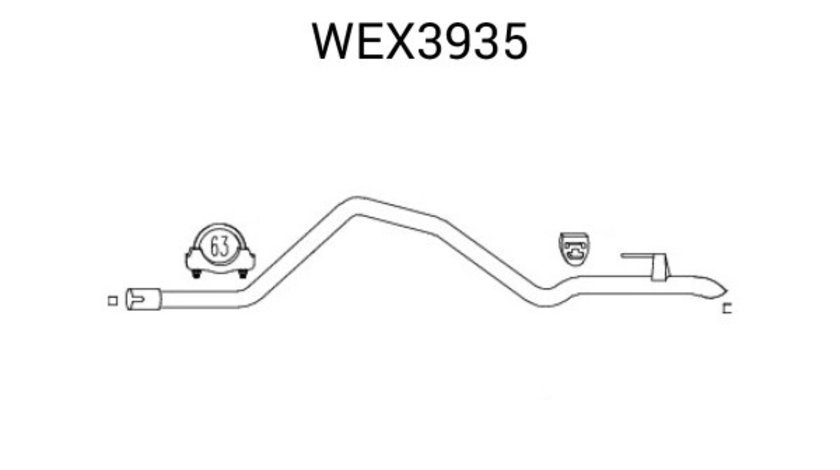 Racord evacuare VW LT II bus (2DB, 2DE, 2DK) (1996 - 2006) QWP WEX3935 piesa NOUA