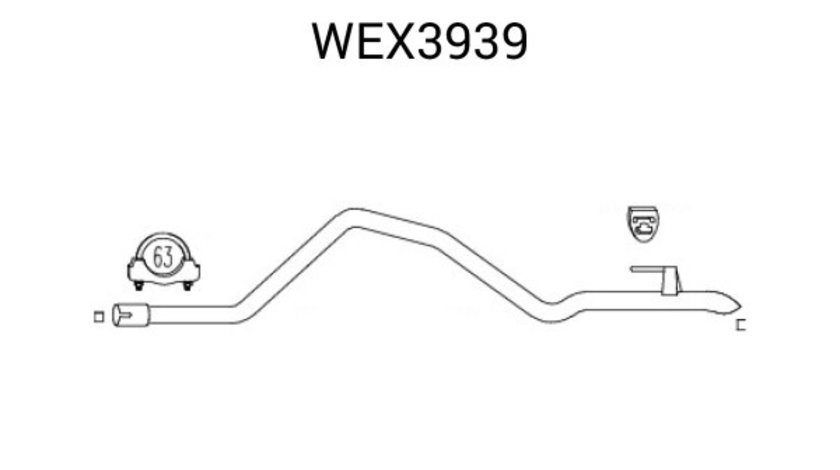 Racord evacuare VW LT II caroserie (2DA, 2DD, 2DH) (1996 - 2006) QWP WEX3939 piesa NOUA