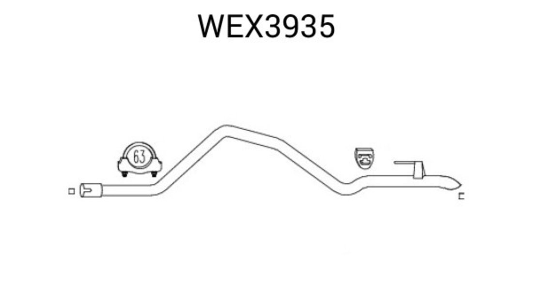 Racord evacuare VW LT II caroserie (2DA, 2DD, 2DH) (1996 - 2006) QWP WEX3935 piesa NOUA