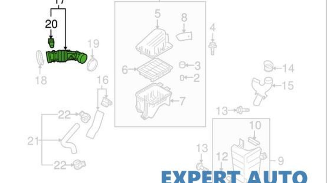 Racord filtru aer 1.4 16v Chevrolet Aveo (2005->) [T200, T250] #1 96439858