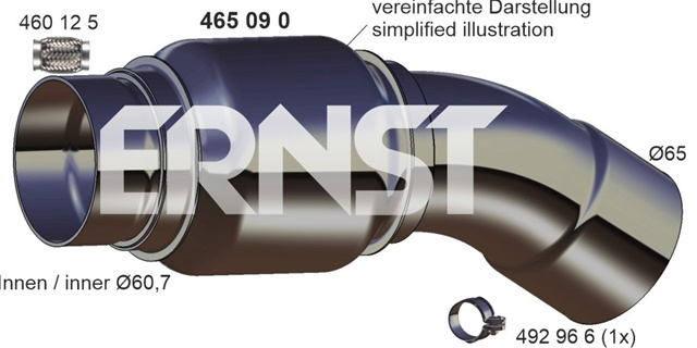 Racord Flexibil Pentru Catalizator Ernst Bmw 465090