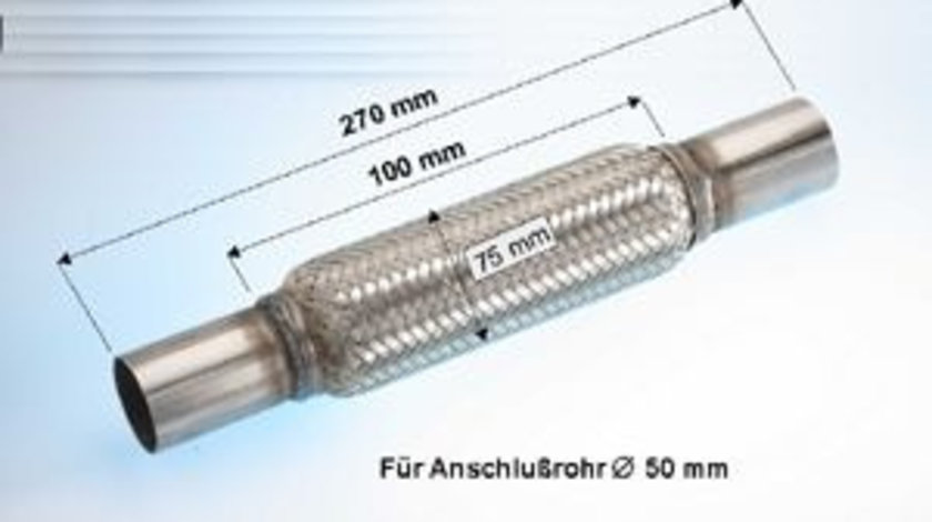 Racord flexibil sistem esapament 50 75x270mm OPEL CORSA B; SAAB 900 II, 9-3 1.0-2.3 intre 1993-2003