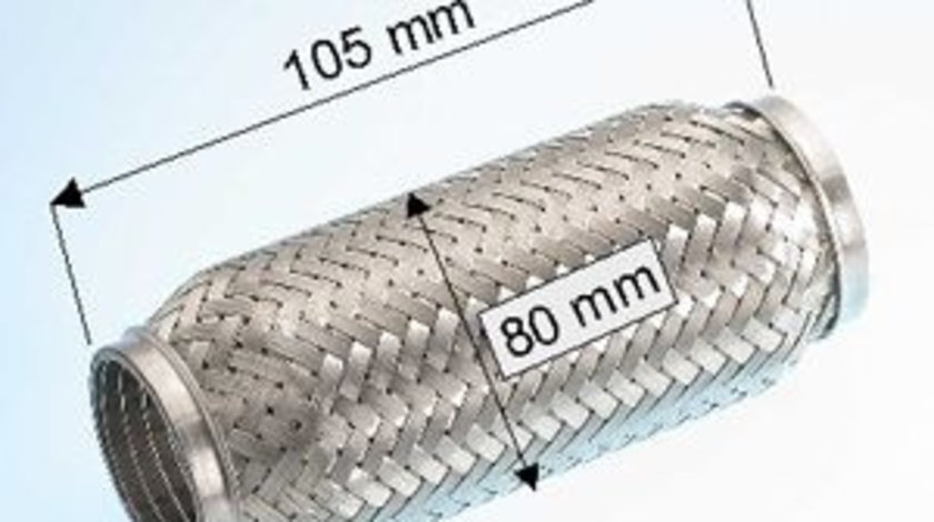 Racord flexibil sistem esapament 55 80x105mm AUDI A3, A4, A6; BMW Seria 3 (E90), 3 (E91); FIAT PANDA; NISSAN PRIMASTAR; OPEL VIVARO A; PEUGEOT 307; RENAULT GRAND SCENIC II, MEGANE II, SCENIC II 0.9-2.