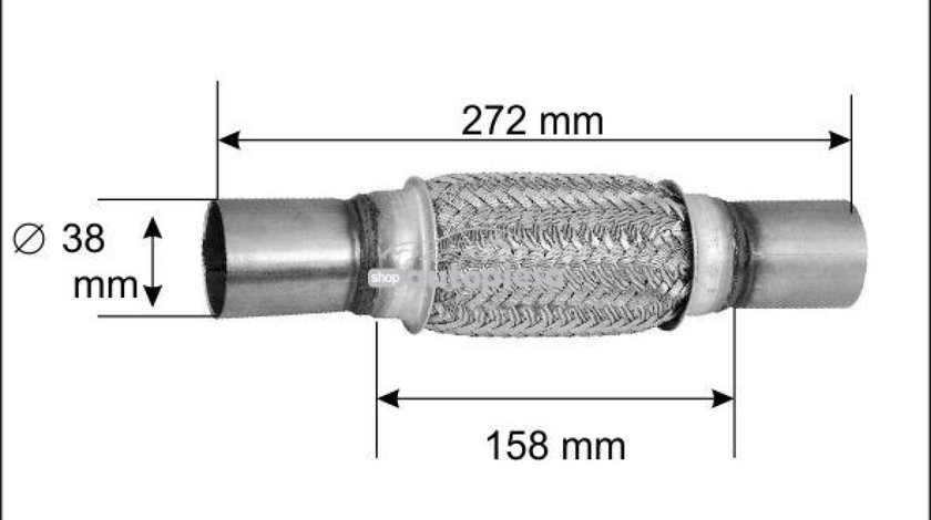 Racord flexibil toba esapament 38 x 272 mm BOSAL 265-609 piesa NOUA