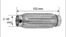 Racord flexibil toba esapament 45 x 153 mm BOSAL 2...