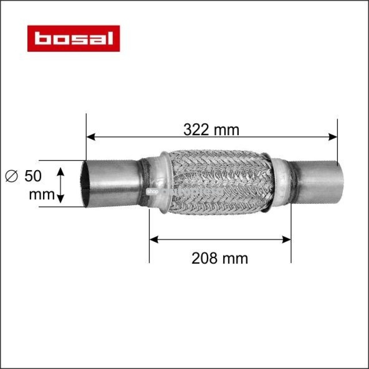 Racord flexibil toba esapament 50 x 322 mm BOSAL 265-519 piesa NOUA