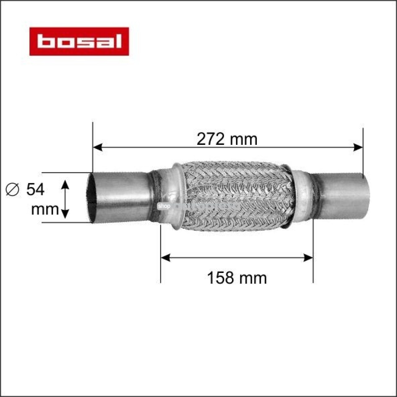 Racord flexibil toba esapament 54 x 272 mm BOSAL 265-627 piesa NOUA