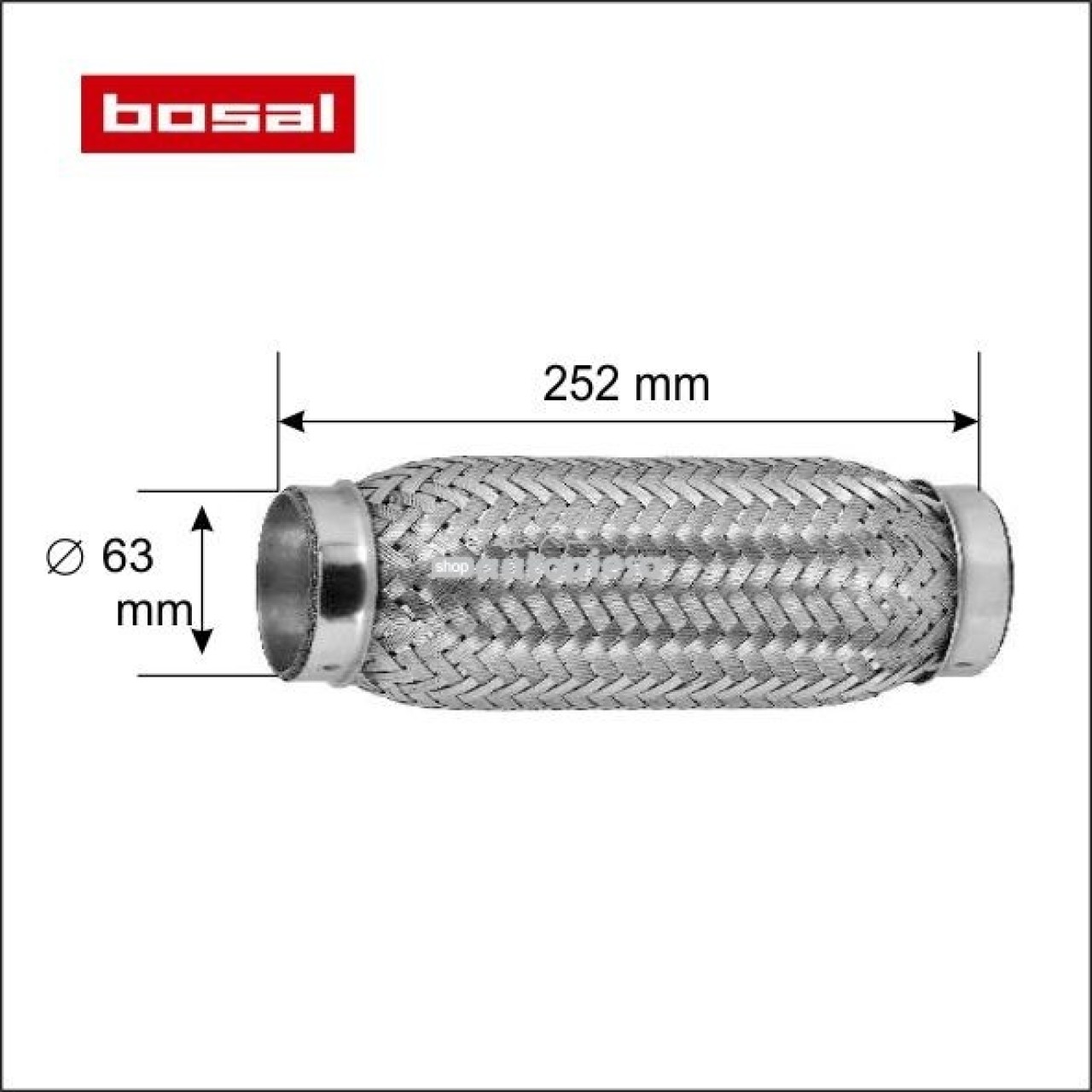 Racord flexibil toba esapament 63 x 252 mm BOSAL 265-341 piesa NOUA