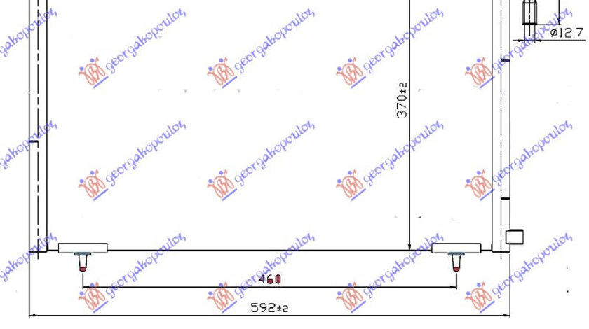 Radiator Ac/ -02 (54 5x37x1 6) - Peugeot 206 98 1999 , 6455w6