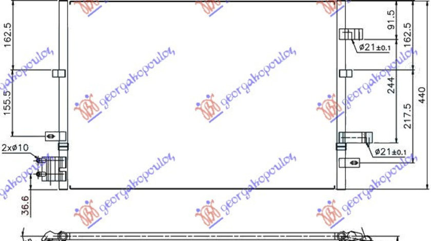 Radiator Ac/ 02- (63x44x1 6) - Ford Mondeo 2000 , 1222758