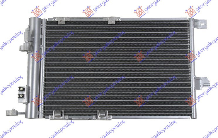 Radiator Ac/ -02 M/A (54x38 2x1 6)(With - Opel Astra G 1998 , 1850055