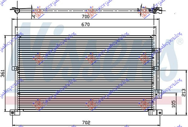 Radiator Ac/ -02 Mod ??/Ds (63x36x2 2) - Ford Mondeo 2000