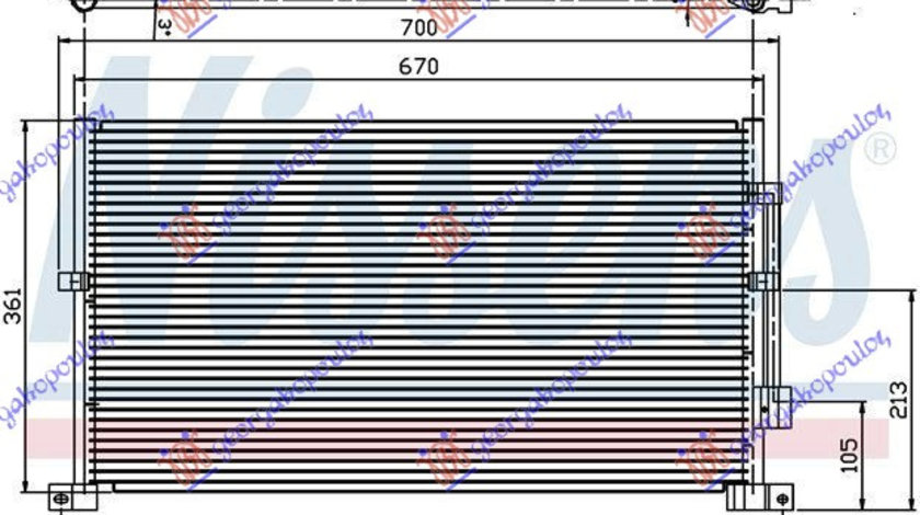 Radiator Ac/ -02 Mod ??/Ds (63x36x2 2) - Ford Mondeo 2000