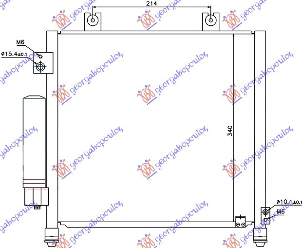 Radiator Ac/ -03 (39 7x34x1 6) - Suzuki Ignis 200 2001 , 95310-78f00