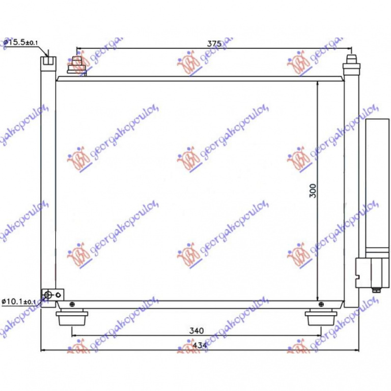 Radiator Ac/ 03- (42x32 5x1 6) - Subaru Justy G3x 2003 , 95311-86g00
