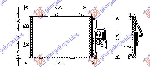 Radiator Ac/ -03 (54x38x1 6) - Opel Corsa C2000 2001 , 93175776