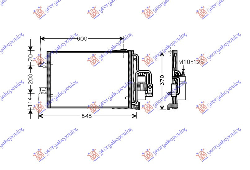 Radiator Ac/ 04- (55x38x1 6) - Opel Corsa C2000 2001 , 1850114