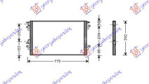 Radiator Ac/ 04- (66x39) - Renault Laguna 2000