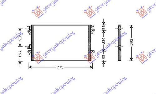 Radiator Ac/ 04- (66x39) - Renault Laguna 2000