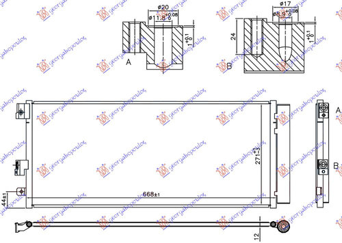 Radiator Ac/ 1 0/1 4 Turbo Benzina (637x280x12) - Opel Adam 2012 , 1850742