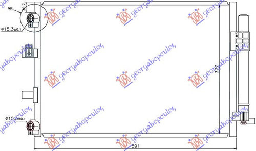 Radiator Ac/ 1 0-1 6 Petr-1 6 Dsl (59x37 7) - Ford Focus 2011 , 1703509