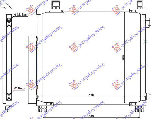Radiator Ac/ 1 0 12v - 1 3 Vvti Benzina - 1 4 D4d Diesel (415x375x16) - Toyota Iq 2009 , 88460-74010