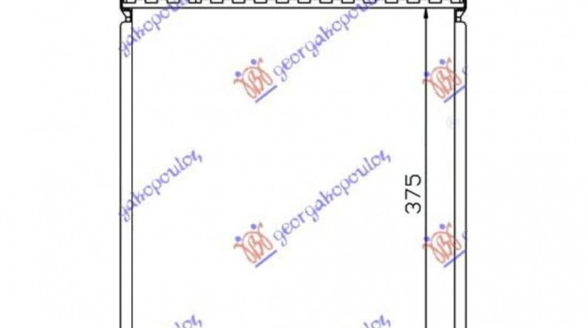 Radiator Ac/ 1 0 Benzina-1 4 Diesel Hdi (350x330x16) - Peugeot 107 2012 , 6455ef